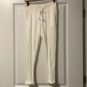Rip Curl XS White Coverup/Beach Pants - Great Condition